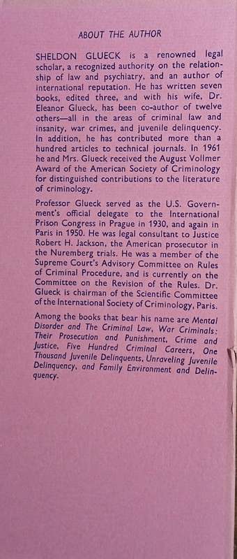 Law and Psychiatry: Cold War or Entente Cordiale? | Sheldon Glueck
