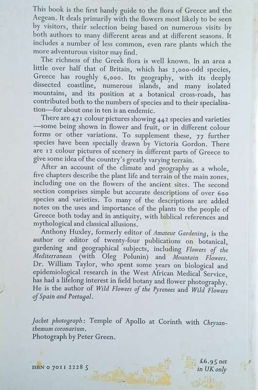 Flowers of Greece and the Aegean | Anthony Huxley and William Taylor