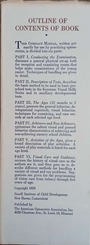 Preschool Vision: Tests, Diagnosis, Guidance | R.J. Apell and R.W. Lowry, Jr.