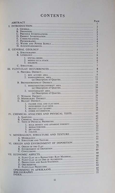 The Flint-Clay Deposits of the Area Between Pretoria and Belfast, Transvaal. Bulletin 45 | K.P. B...