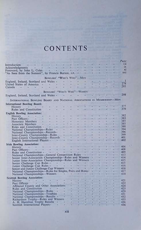 Who's Who and Encyclopaedia of Bowls | Godfrey R. Bolsover