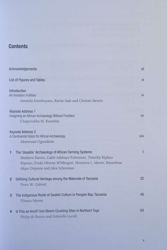 African Archaeology Without Frontiers. Papers from the 2014 PanAfrican Archaeological Association...