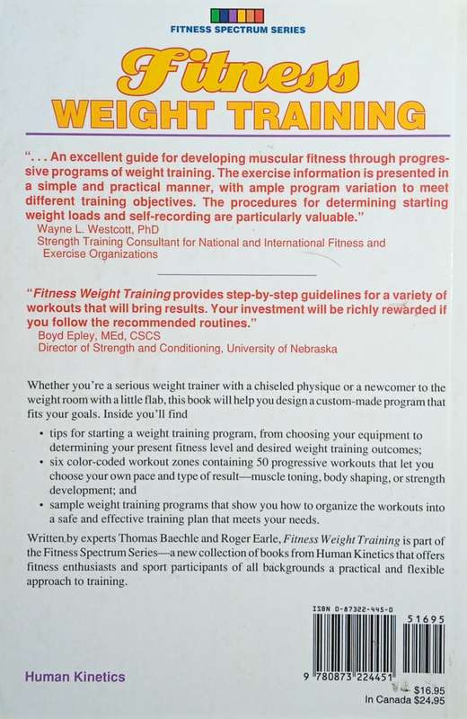 Fitness Weight Training | Thomas R. Baechle and Roger W. Earle