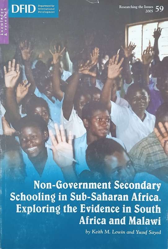 Non-Government Secondary Schooling in Sub-Saharan Africa. Exploring the Evidence in South Africa ...