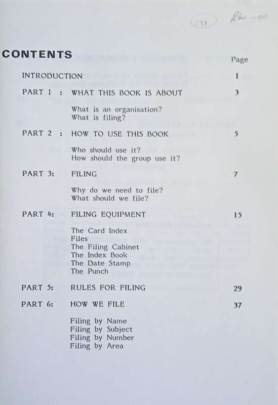 Filing Systems: How Organisations Work, Book 3