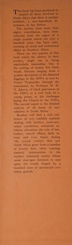 Outlook on a Century: South Africa 1870-1970 | Francis Wilson and Dominique Perrot (eds.)