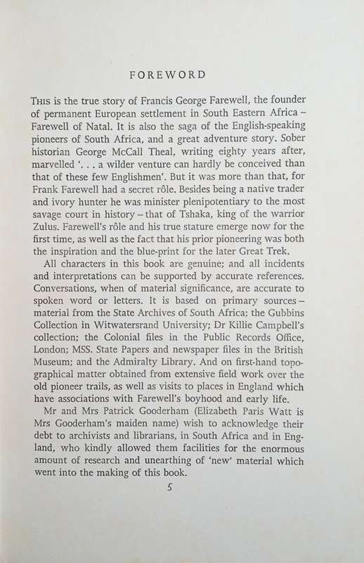 Febana. The True Story of Francis George Farewell: Explorer, Pioneer and Founder of Natal | Eliza...