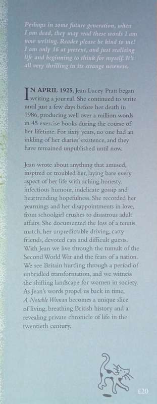 A Notable Woman: The Romantic Journals of Jean Lucey Pratt | Simon Garfield (Ed.)