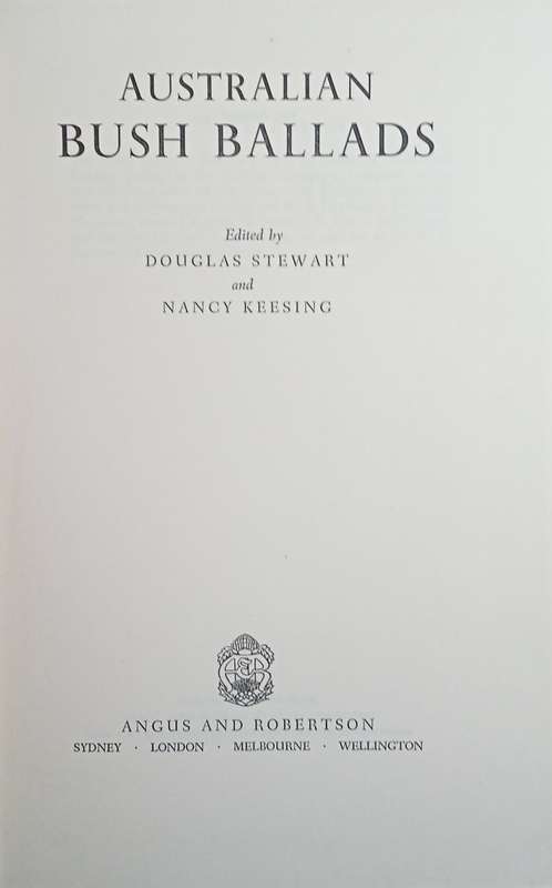 Australian Bush Ballads | Douglas Stewart and Nancy Keesing (eds.)