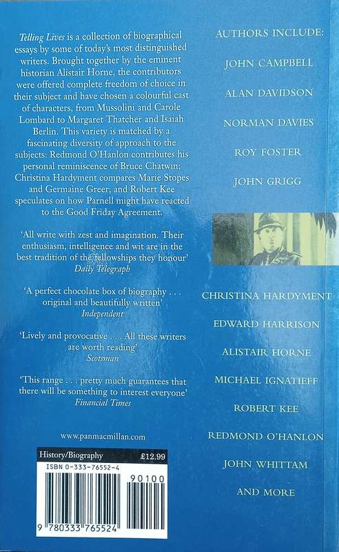 Telling Lives. From W.B. Yeats to Bruce Chatwin | Alistair Horne (ed.)