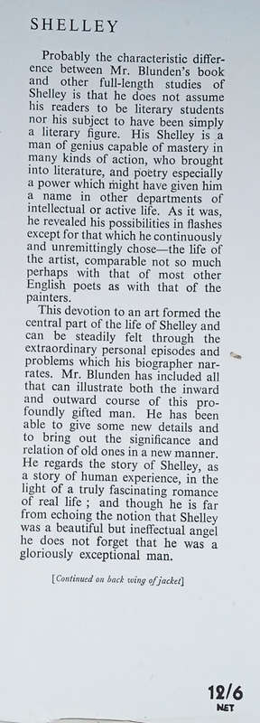 Shelley: A Life Story | Edmund Blunden