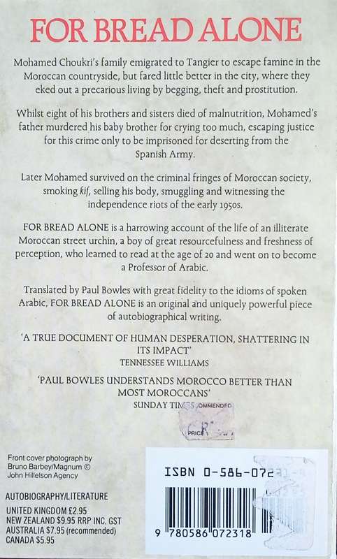 For Bread Alone: An Autobiography | Mohamed Choukri