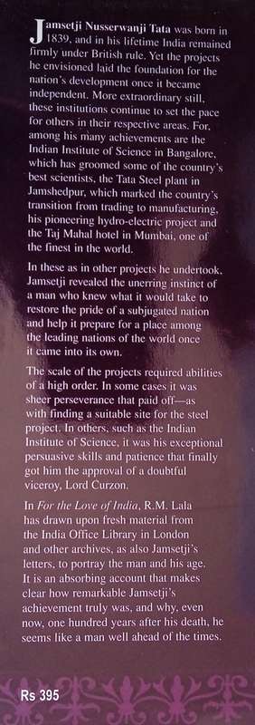 For the Love of India: The Life and Times of Jamsetji Tata | R.M. Lala
