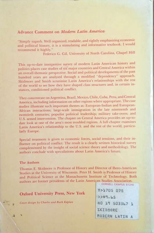 Modern Latin America | Thomas E. Skidmore and Peter H. Smith