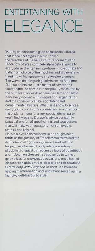 Entertaining with Elegance | Genevieve Antoine Dariaux