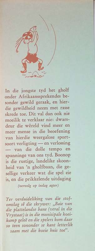 Gholf Saam Met die Boere [Inscribed by the author] | Bosman De Villiers