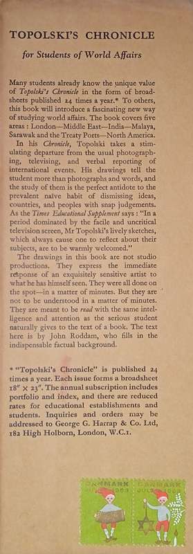 Topolski's Chronicle for Students of World Affairs | Text by John Roddam, Drawings by Feliks Topo...