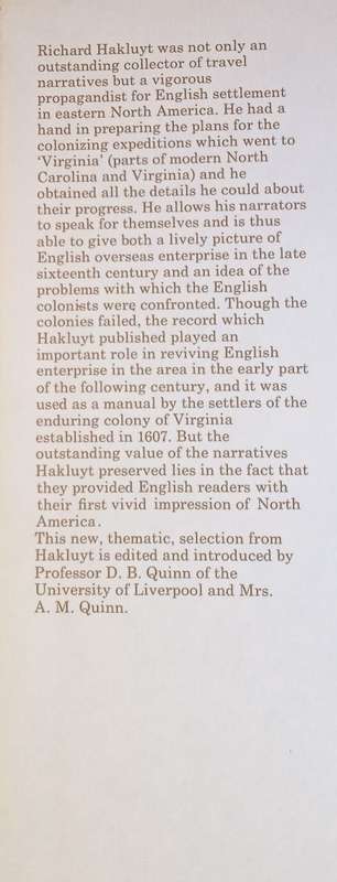 Virginia Voyages from Hakluyt | David B. Quinn and Alison M. Quinn