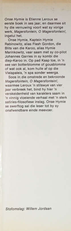 Onse Hymie [Afrikaans text] | Etienne Leroux