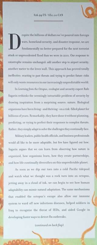 Learning From The Octopus: How Secrets From Nature Can Help Us Fight Terrorist Attacks, Natural D...