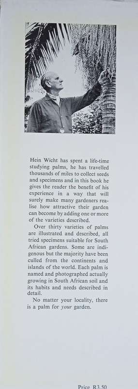 Palms for Gardens in Southern Africa [Limited edition, numbered copy] | Hein Wicht