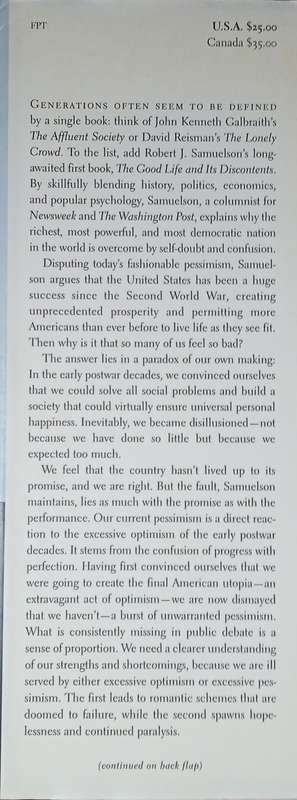 The Good Life and It's Discontents: The American Dream in the Age of Entitlement 1945-1995 | Robe...