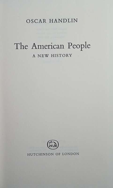 The American People: A New History | Oscar Handlin