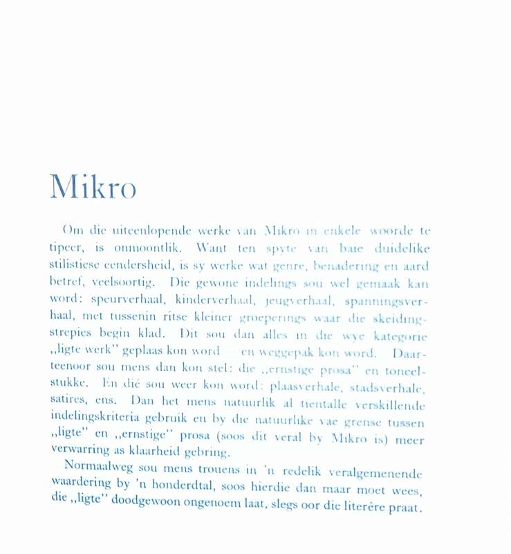 Osse van Klei [Afrikaans text] | Mikro