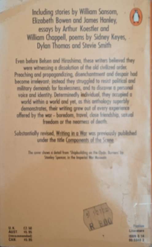 Writing in a War: Stories, Poems and Essays of 1939-1945 | Ronald Blythe (ed.)