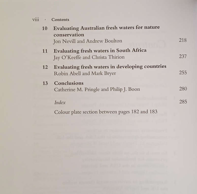 Assessing the Conservation Value of Fresh Waters: An International Perspective | Philip J. Boon a...