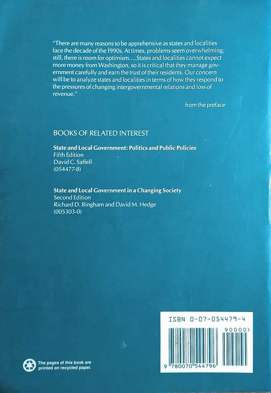 Readings in State and Local Government: Problems and Prospects | David C. Saffell and Harry Basehart