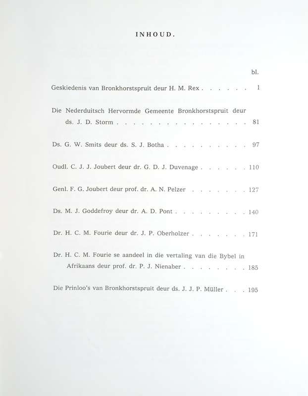 Nederduitsch Herformde Gemeente Bronkhorstspruit 1969-1969 [Afrikaans]