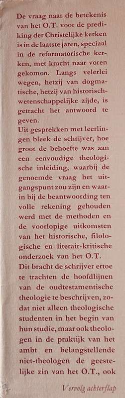 Hoofdlijnen Der Theologie van het Oude Testament [Dutch] | Prof. Dr. Th. C. Vriezen