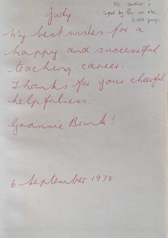 Joto en die Rooi Sakboekie [Signed and inscribed by the author] [Afrikaans] | A.W. Brink