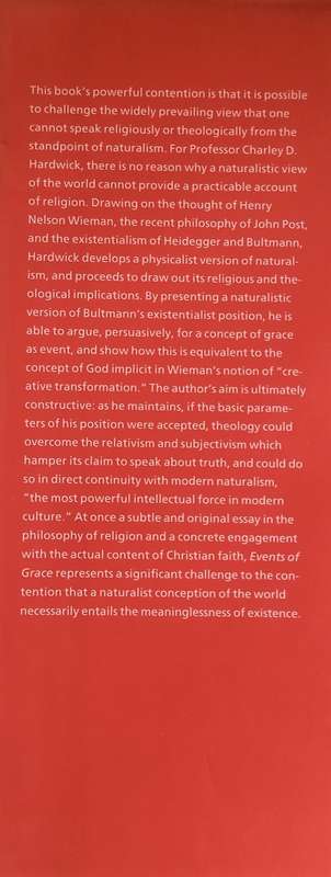 Events of Grace: Naturalism, Existentialism, and Theology | Charley D. Hardwick