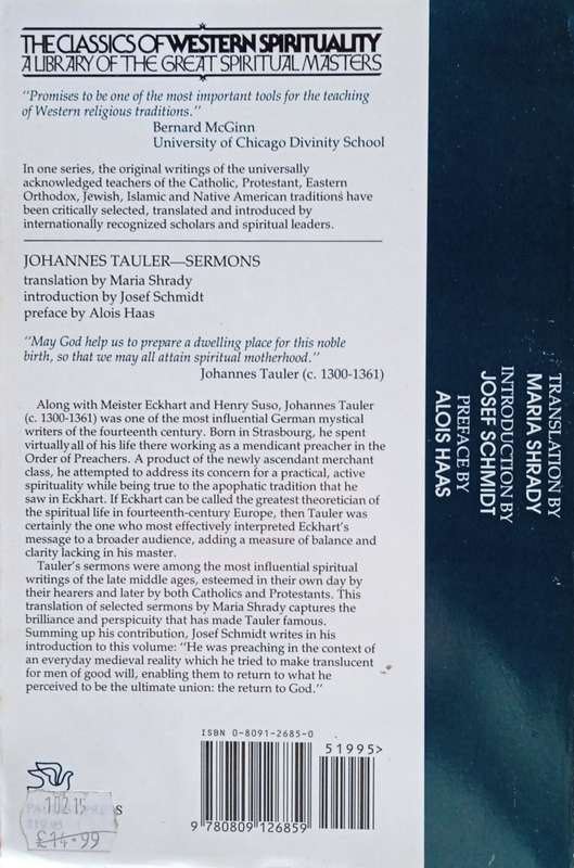 Sermons | Johannes Tauler