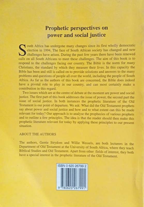 Prophetic Perspectives on Power and Social Justice | J.G. Strydom, W.J. Wessels