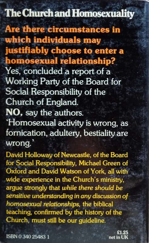 The Church and Homosexuality | Michael Green, David Holloway, David Watson
