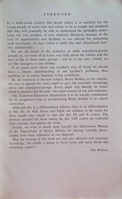 Race Studies for Standard VI According to the New Differentiated Syllabus for the Transvaal | E. ...