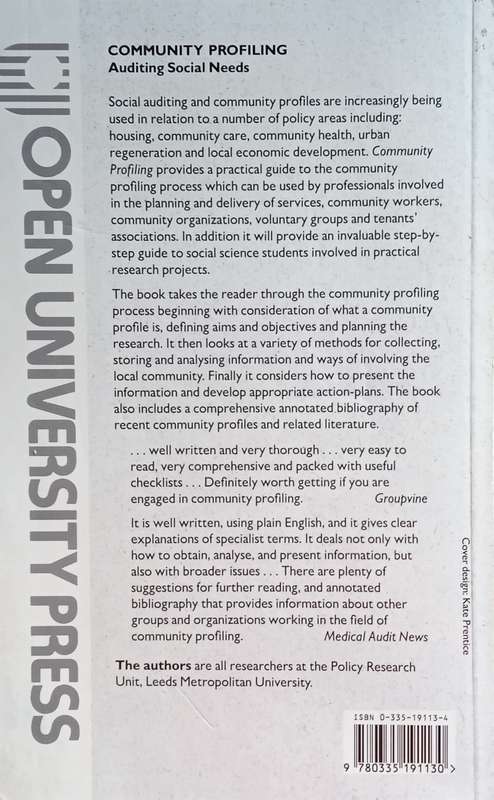 Community Profiling: Auditing Social Needs | Murray Hawtin, Geraint Hughes and Janie Percy-Smith