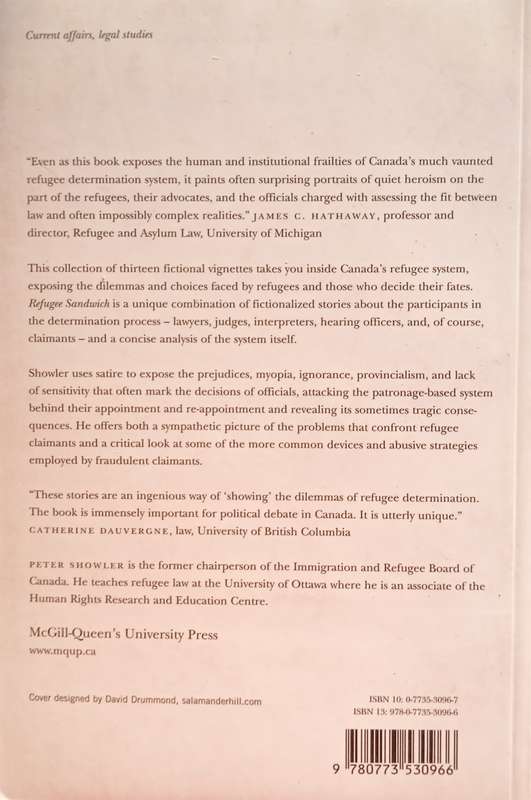 Refugee Sandwich: Stories of Exile and Asylum [Signed and inscribed] | Peter Showler