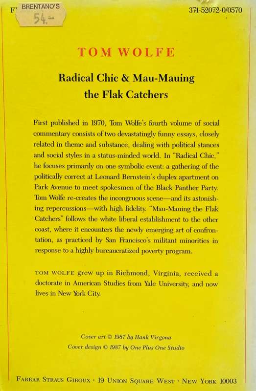 Radical Chic and Mau-Mauing the Flak Catchers | Tom Wolfe