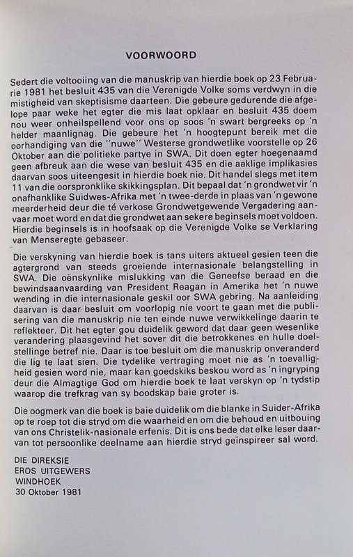 S.W.A. vir die Wolwe? [Afrikaans] | F.J. Strauss