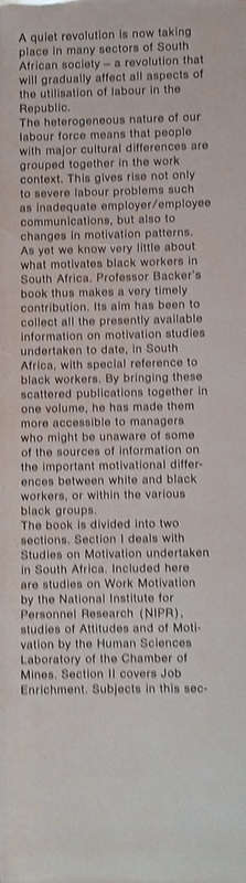 Motivating Black Workers | W. Backer