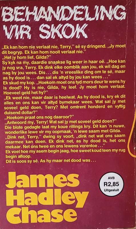 Behandeling vir Skok [Afrikaans] | James Hadley Chase