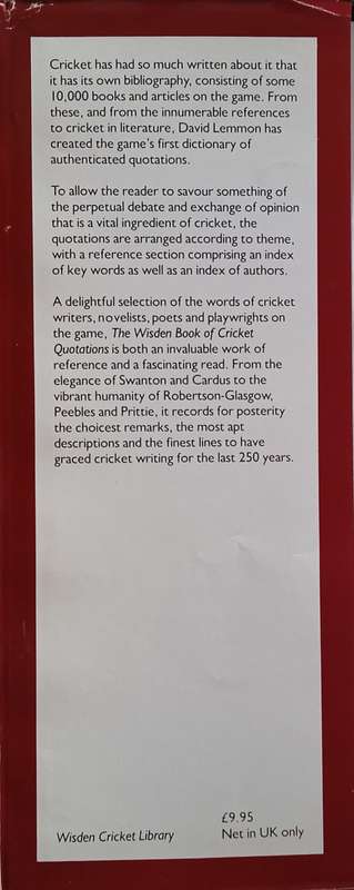 The Wisden Book of Cricket Quotations | David Lemmon (ed.)