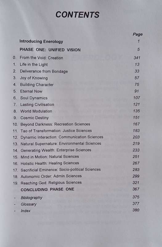 Enerology. Phase One: Unified Vision | F.A. Fouché