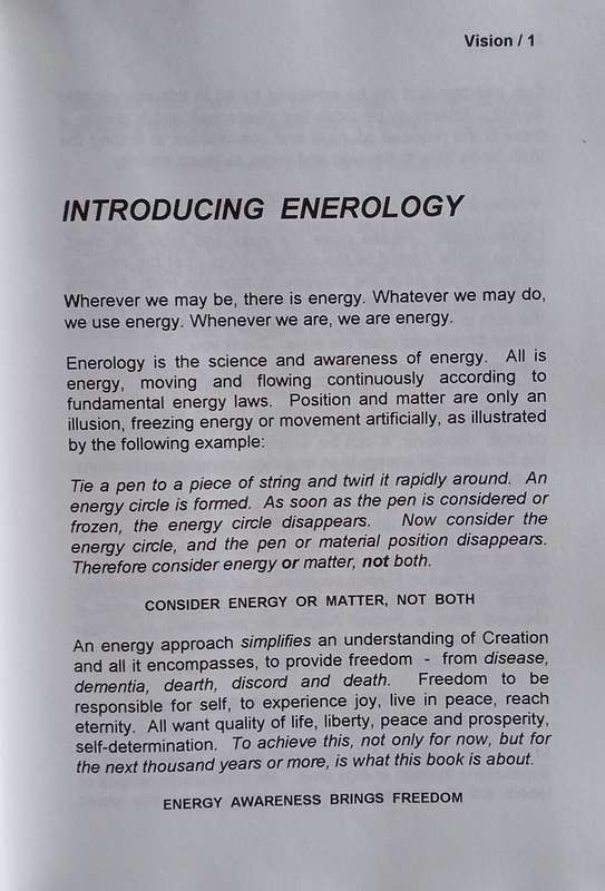 Enerology. Phase One: Unified Vision | F.A. Fouché
