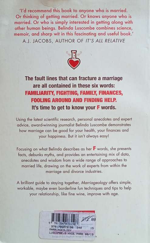 Marriageology: The Art and Science of Staying Together | Belinda Luscombe