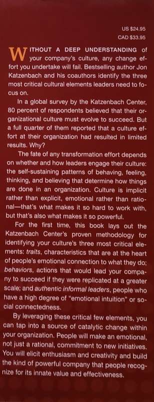 The Critical Few: Energize Your Company's Culture by Choosing What Really Matters | Jon Katzenbach
